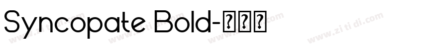 Syncopate Bold字体转换